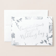 Watercolor Floral Wedding Congratulations