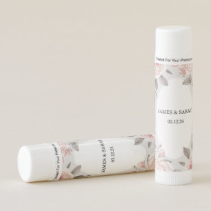 Watercolor Floral Wedding Favor Lip Balm