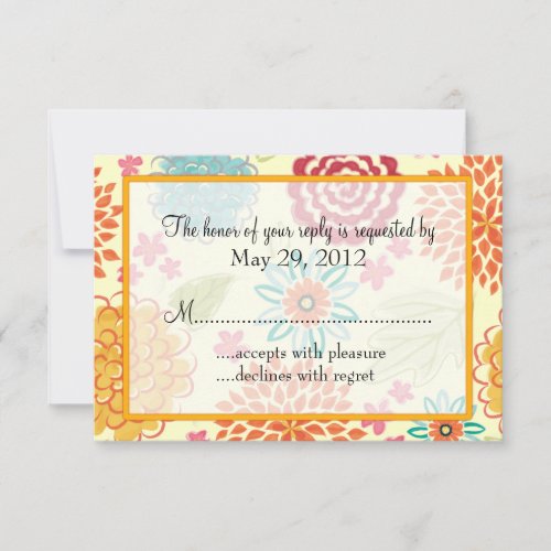 Watercolor Floral Wedding Invitation