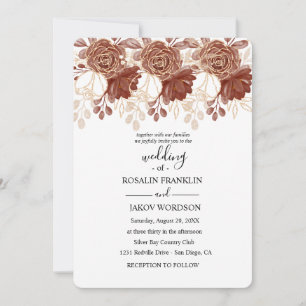watercolor floral wedding Invitation