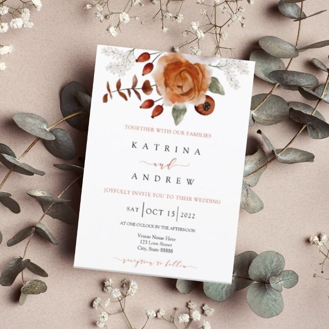 Watercolor Floral Wedding Invitation (Creator Uploaded)