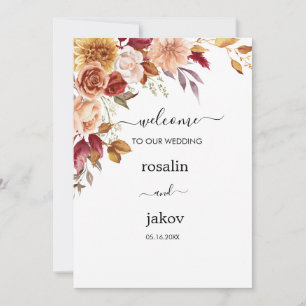 watercolor floral wedding invitation