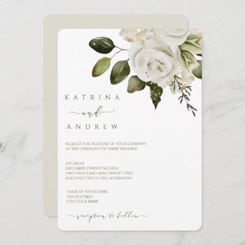 Watercolor Floral Wedding Invitations