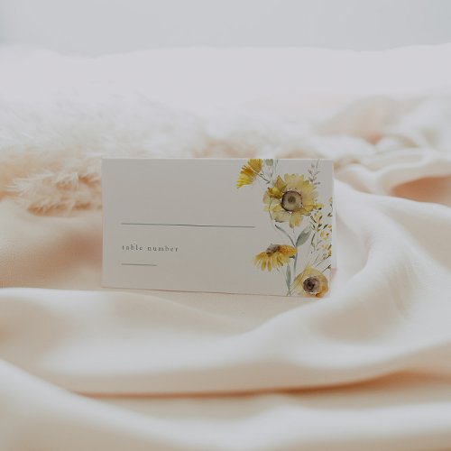 Watercolor Floral Wedding Place Card