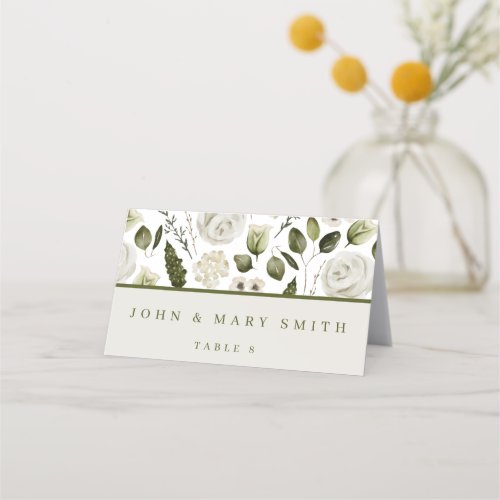 Watercolor Floral Wedding Place Cards
