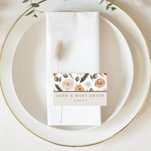 Watercolor Floral Wedding Place Cards
