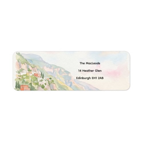 Watercolor Floral Wedding Return Address Label