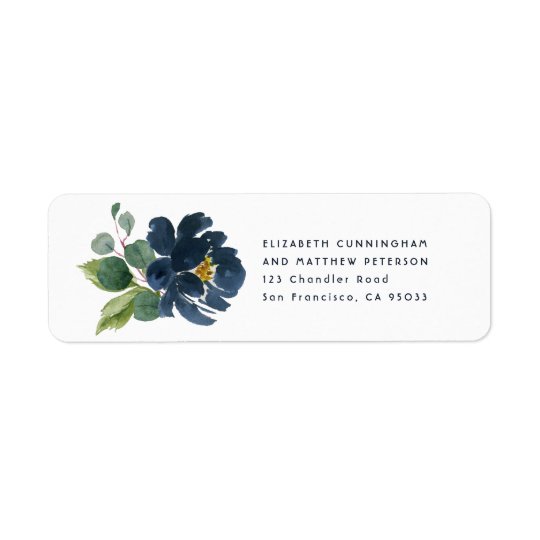 Watercolor Floral Wedding Return Address Label | Zazzle.com