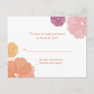 Watercolor Floral Wedding RSVP Cards