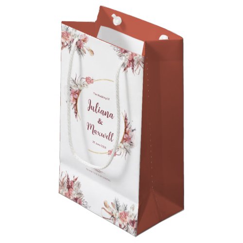 Watercolor Floral Wedding Thank You Small Gift Bag