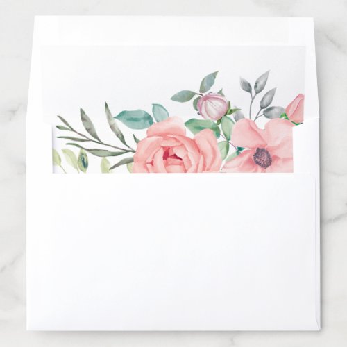 Watercolor Floral Whimsy Envelope Liner