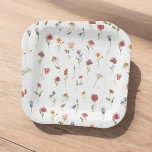 Watercolor Floral Wildflower Spring Baby Shower Pa Paper Plates<br><div class="desc">Watercolor Floral Wildflower Spring Baby Shower Paper Plates Little Wildflower Is On The Way!  A Little Wildflower Is On The Way Baby Shower Paper Plate.</div>