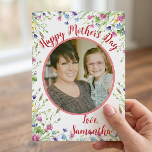 Watercolor Floral Wildflowers Mother's Day Card