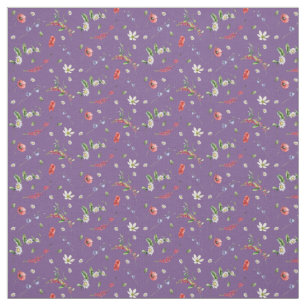 Watercolor Floral Wildflowers Pattern Fabric
