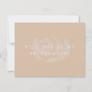 Watercolor Floral Will You Be My Bridesmaid Card