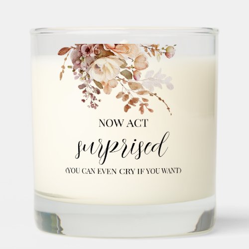 Watercolor Floral Will You Be My Bridesmaid  Scented Candle
