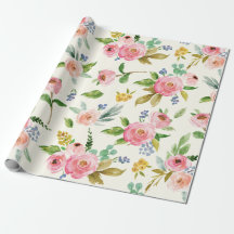 Watercolor Floral Wrapping Paper