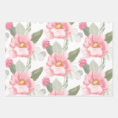 Watercolor Floral Wrapping Paper Sheets  (Front 3)