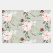 Watercolor Floral Wrapping Paper Sheets  (Front 2)