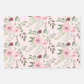 Watercolor Floral Wrapping Paper Sheets  (Front)