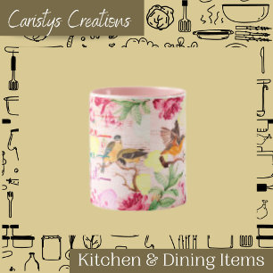 Watercolor Florals Birds Love, Hope, Faith Mug