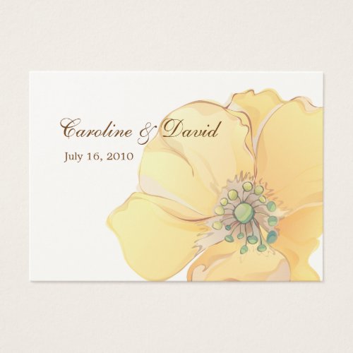 Watercolor Florals Favor Tag Business Card Template
