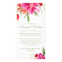 Watercolor Florals Funeral Thank You Card