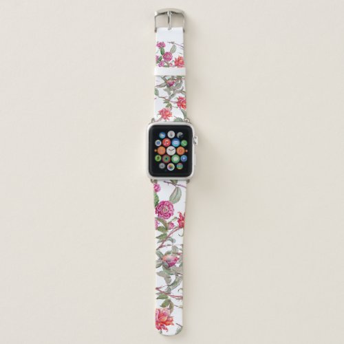 Watercolor Florals Hand_Painted Harmony Apple Watch Band