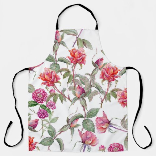 Watercolor Florals Hand_Painted Harmony Apron