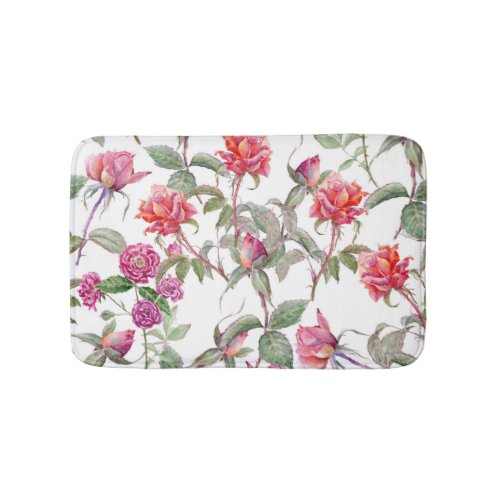 Watercolor Florals Hand_Painted Harmony Bath Mat