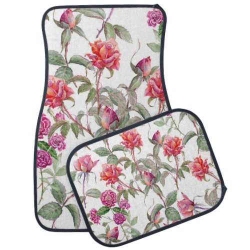Watercolor Florals Hand_Painted Harmony Car Floor Mat