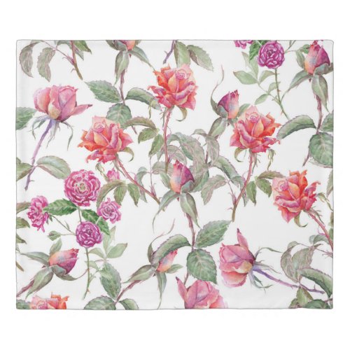 Watercolor Florals Hand_Painted Harmony Duvet Cover