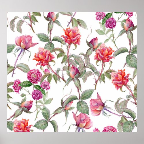 Watercolor Florals Hand_Painted Harmony Poster