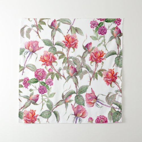 Watercolor Florals Hand_Painted Harmony Tapestry