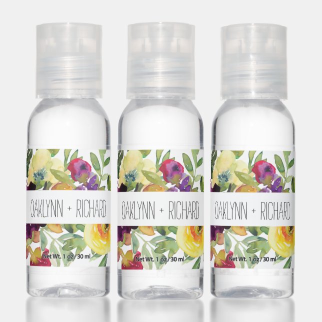 Watercolor Florals Hand Sanitizer (Set)