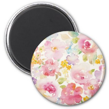 Watercolor Florals Magnet by wildapple at Zazzle