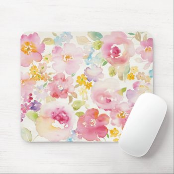 Watercolor Florals Mouse Pad by wildapple at Zazzle