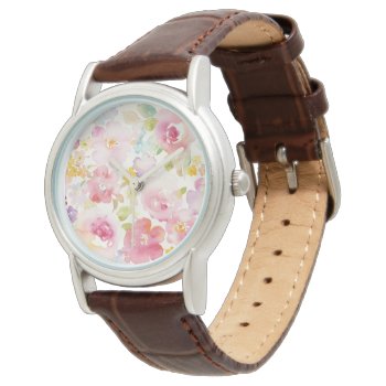 Watercolor Florals Watch by wildapple at Zazzle