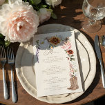 Watercolor Florals Western Cowboy Boots Wedding Menu<br><div class="desc">Embark on a dreamy journey with our western-style watercolor floral boho country elegant wedding menu. Where Western meets the graceful charm of bohemian florals. A harmonious blend of our hand-painted watercolor florals, blossoming in elegant boho colors that evoke the warmth of a desert sunset and the soft romance of a...</div>