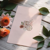 Watercolor Florals Western Monogram Crest Wedding  Invitation
