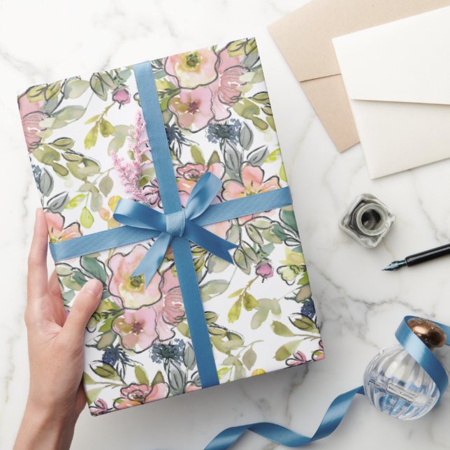 Watercolor Florals  Wrapping Paper (Gifting)