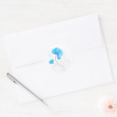 Watercolor flower blue wedding seal / sticker (Envelope)