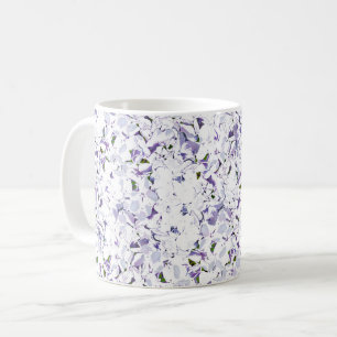 Watercolor flower bouquet of hydrangeas. coffee mug