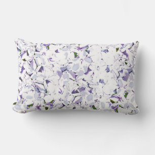 Watercolor flower bouquet of hydrangeas. lumbar pillow