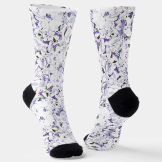 Watercolor flower bouquet of hydrangeas. socks