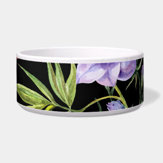 Watercolor Flower Bouquet: Seamless Pattern Bowl