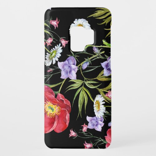 Watercolor Flower Bouquet Seamless Pattern Case_Mate Samsung Galaxy S9 Case