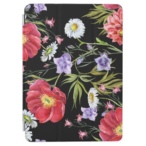 Watercolor Flower Bouquet Seamless Pattern iPad Air Cover