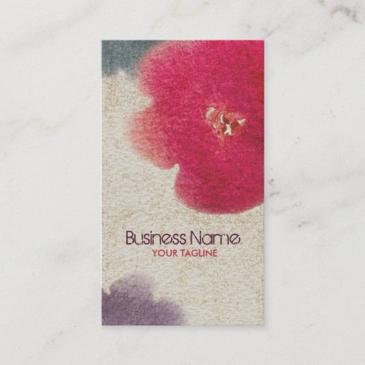 Customizable Watercolor Flower Business Card