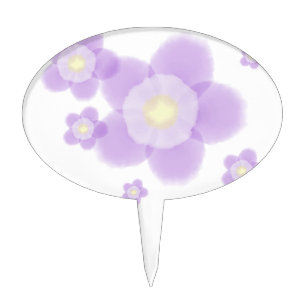 Watercolor Flower Cake Topper